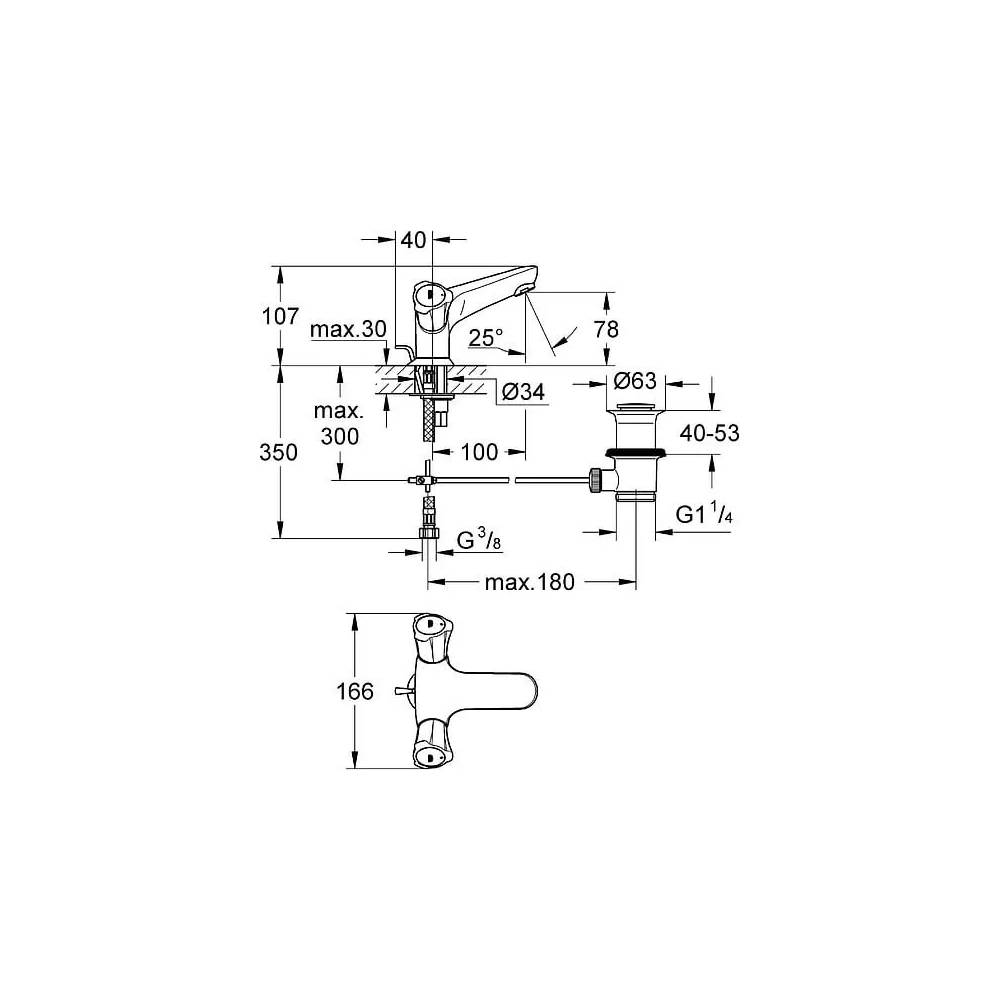 "Grohe" praustuvo maišytuvas Costa L 21390001