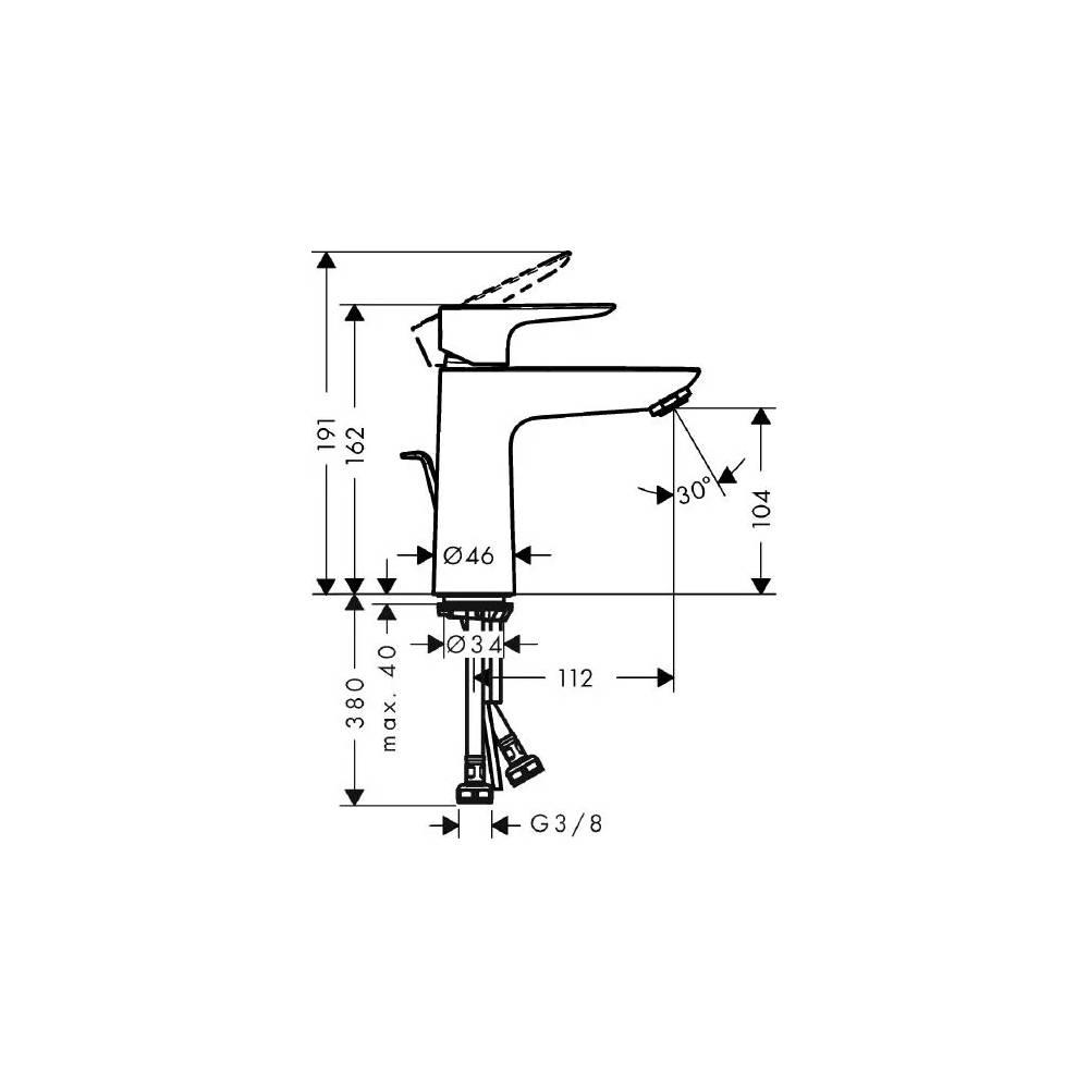 "Hansgrohe Talis E" praustuvo maišytuvas 71710140