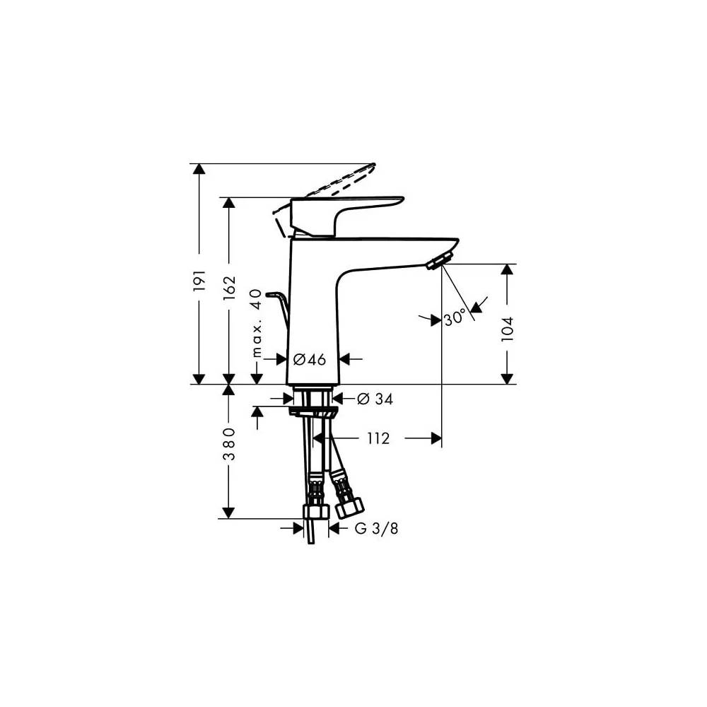 "Hansgrohe Talis E" praustuvo maišytuvas 71710000