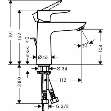 "Hansgrohe Talis E" praustuvo maišytuvas 71710000