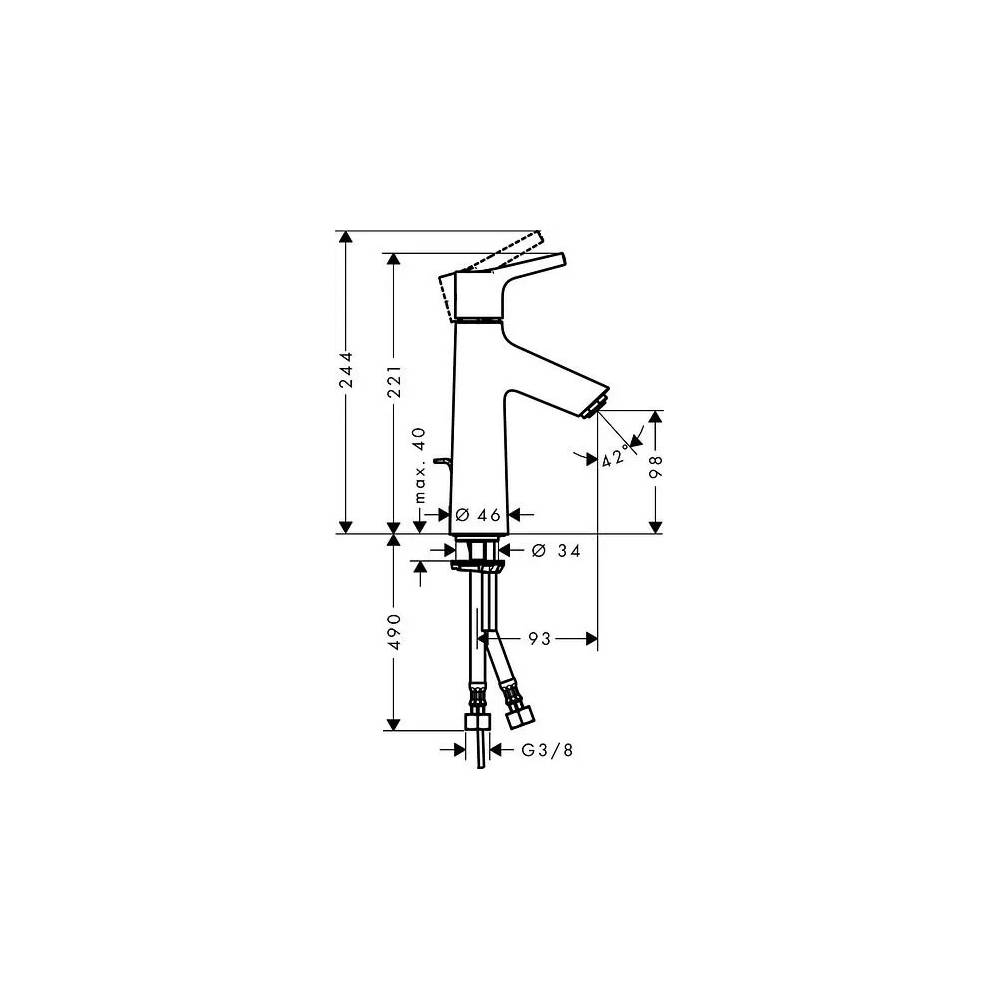 "Hansgrohe Talis S" praustuvo maišytuvas 72020000