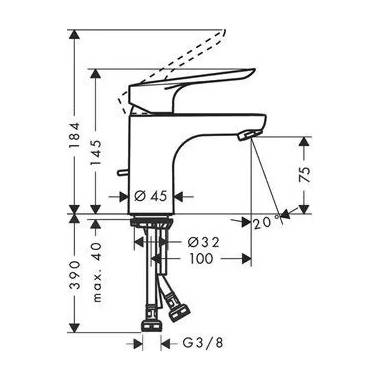 "Hansgrohe" praustuvo maišytuvas "Logis E" 71160000