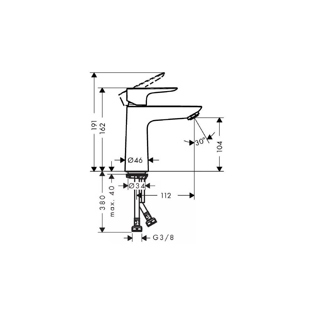 "Hansgrohe Talis E" praustuvo maišytuvas 71711000