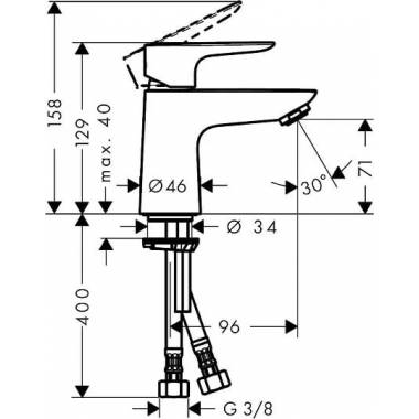 "Hansgrohe Talis E" praustuvo maišytuvas 71702000