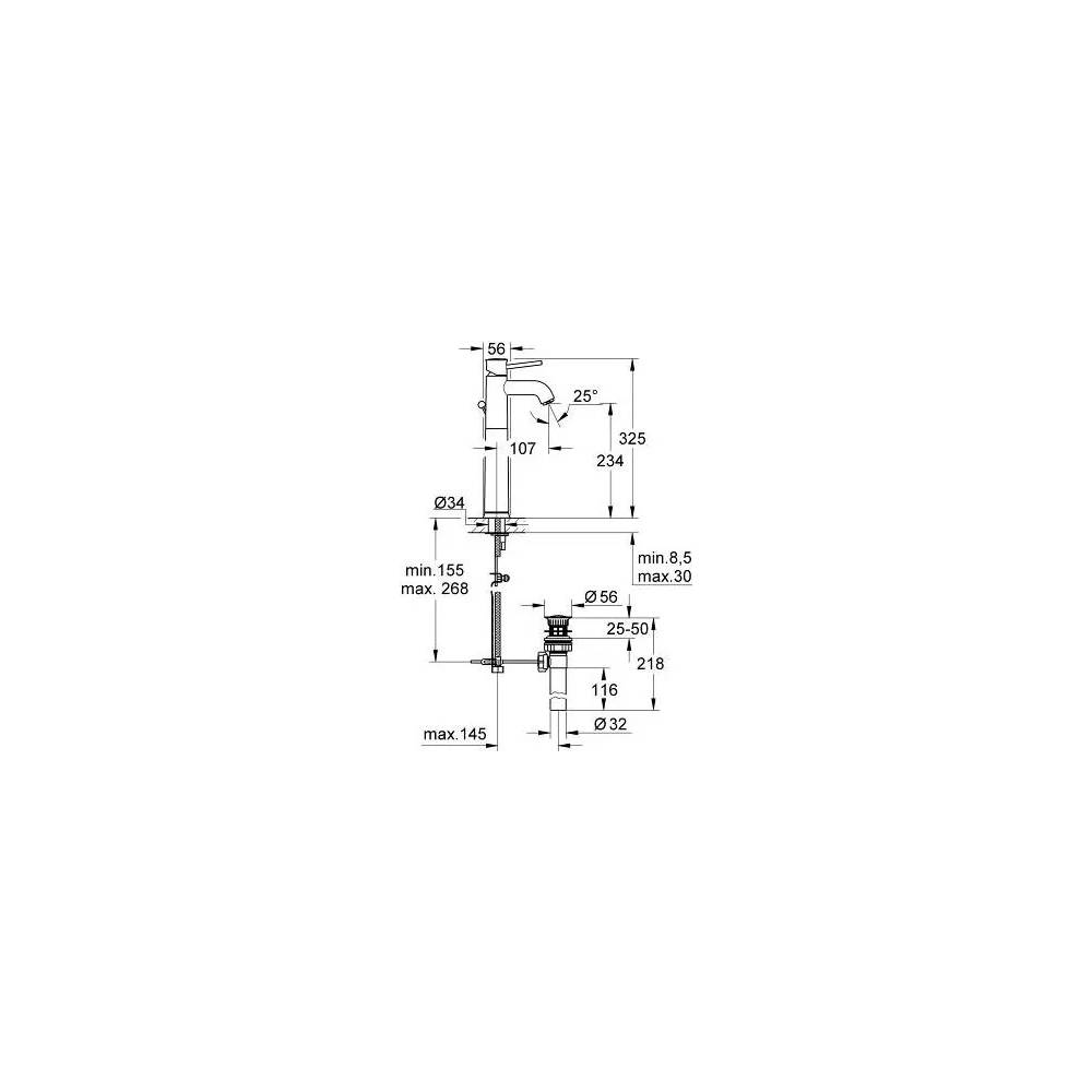 "Grohe BauClassic" praustuvo maišytuvas 32868000