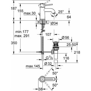 "Grohe BauClassic" praustuvo maišytuvas 23161000