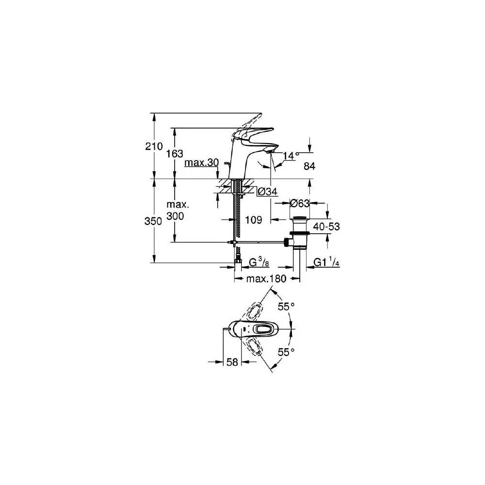 "Grohe Eurostyle" praustuvo maišytuvas 23564003