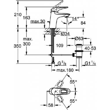 "Grohe Eurostyle" praustuvo maišytuvas 23564003