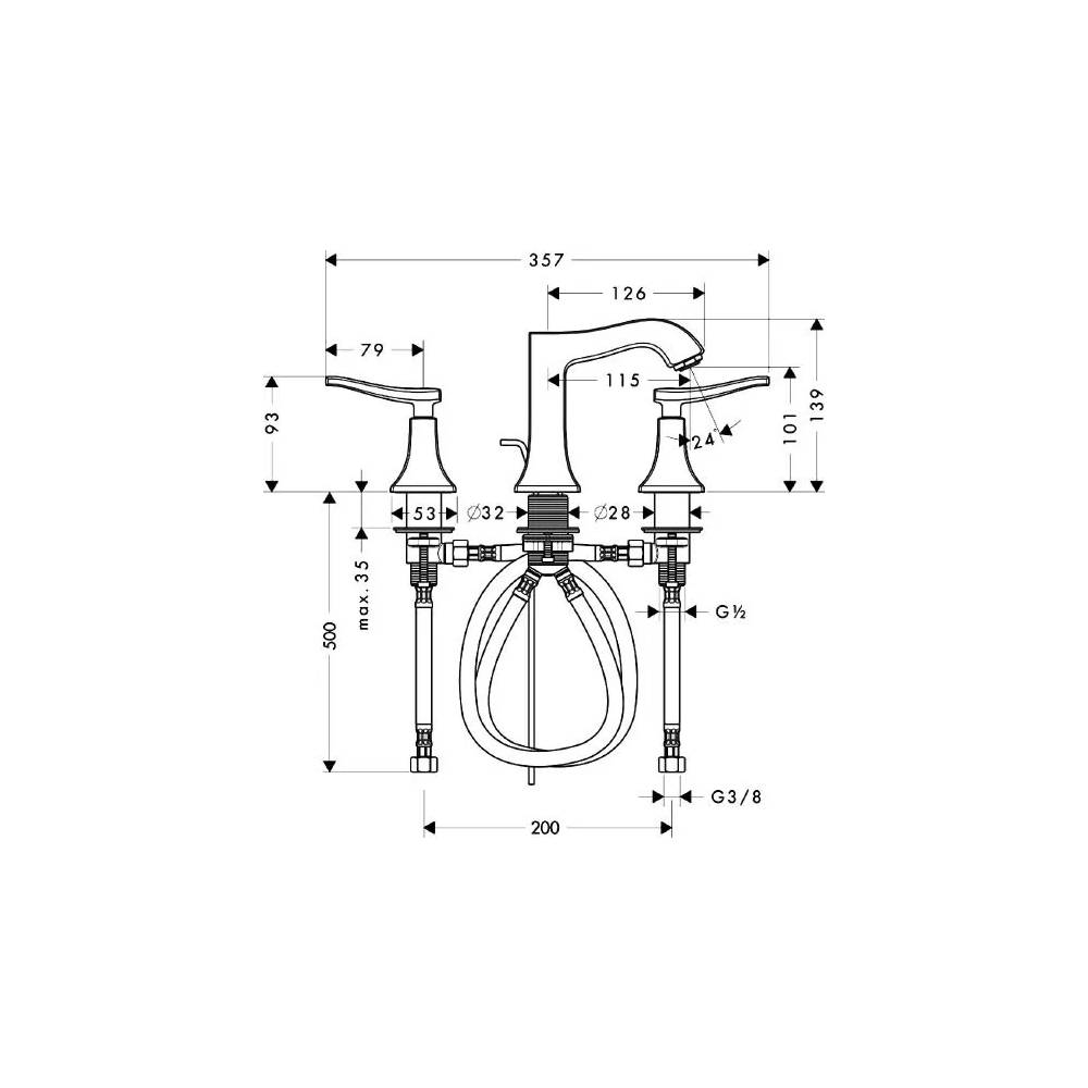 "Hansgrohe Metris Classic" praustuvo čiaupas 31073000