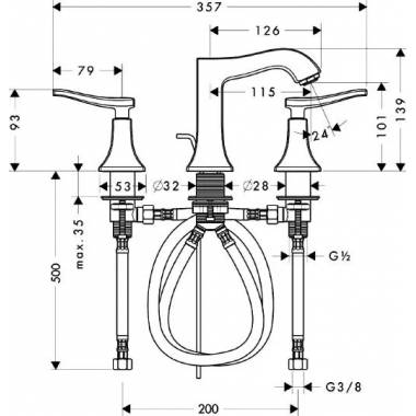 "Hansgrohe Metris Classic" praustuvo čiaupas 31073000