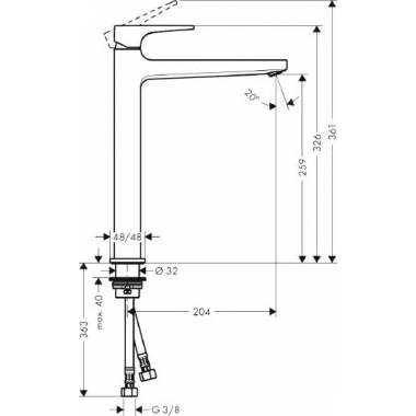 "Hansgrohe Metropol" praustuvo maišytuvas 32512990