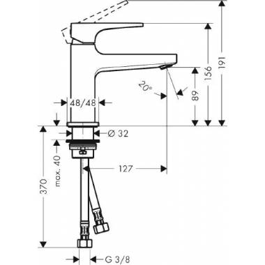 "Hansgrohe Metropol" praustuvo maišytuvas 32500990