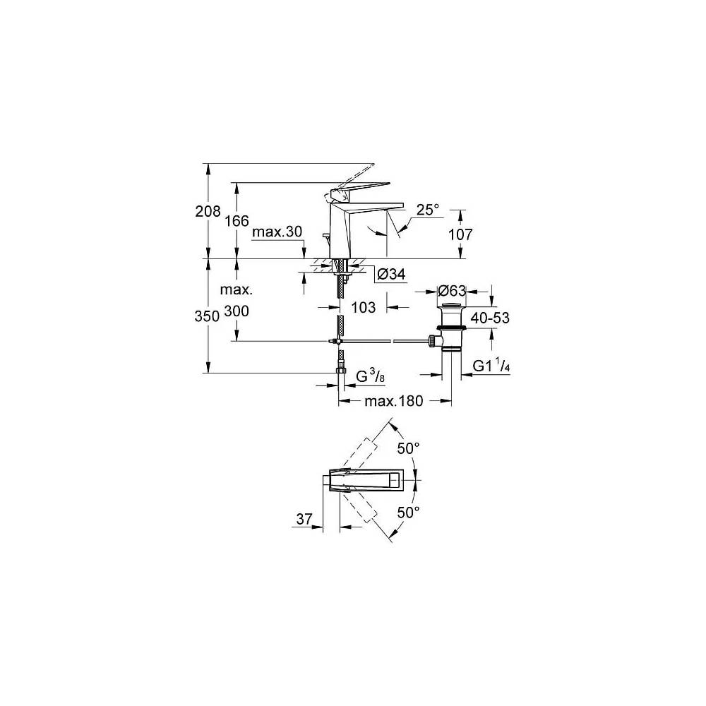 "Grohe Allure Brilliant" praustuvo maišytuvas 23029000