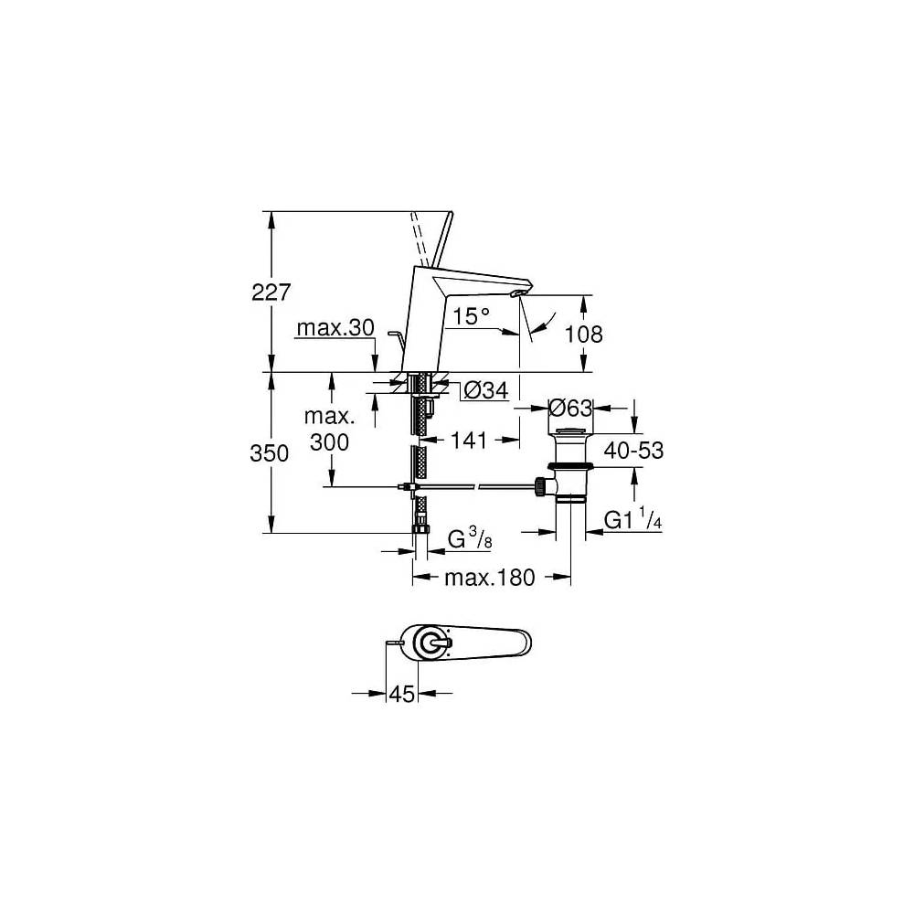 "Grohe" praustuvo maišytuvas "Eurodisc joy" 23427LS0