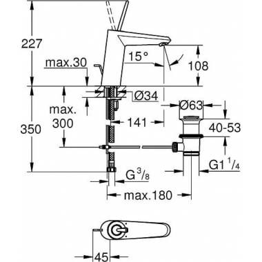 "Grohe" praustuvo maišytuvas "Eurodisc joy" 23427LS0