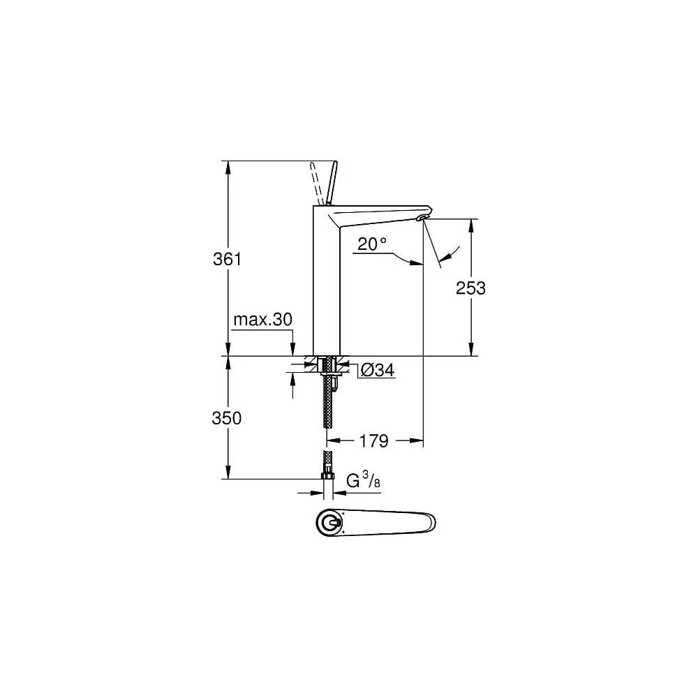 "Grohe" praustuvo maišytuvas "Eurodisc joy" 23428LS0