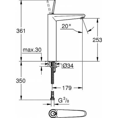 "Grohe" praustuvo maišytuvas "Eurodisc joy" 23428LS0