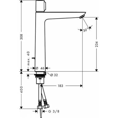 "Hansgrohe Talis Select E" praustuvo maišytuvas 71752000