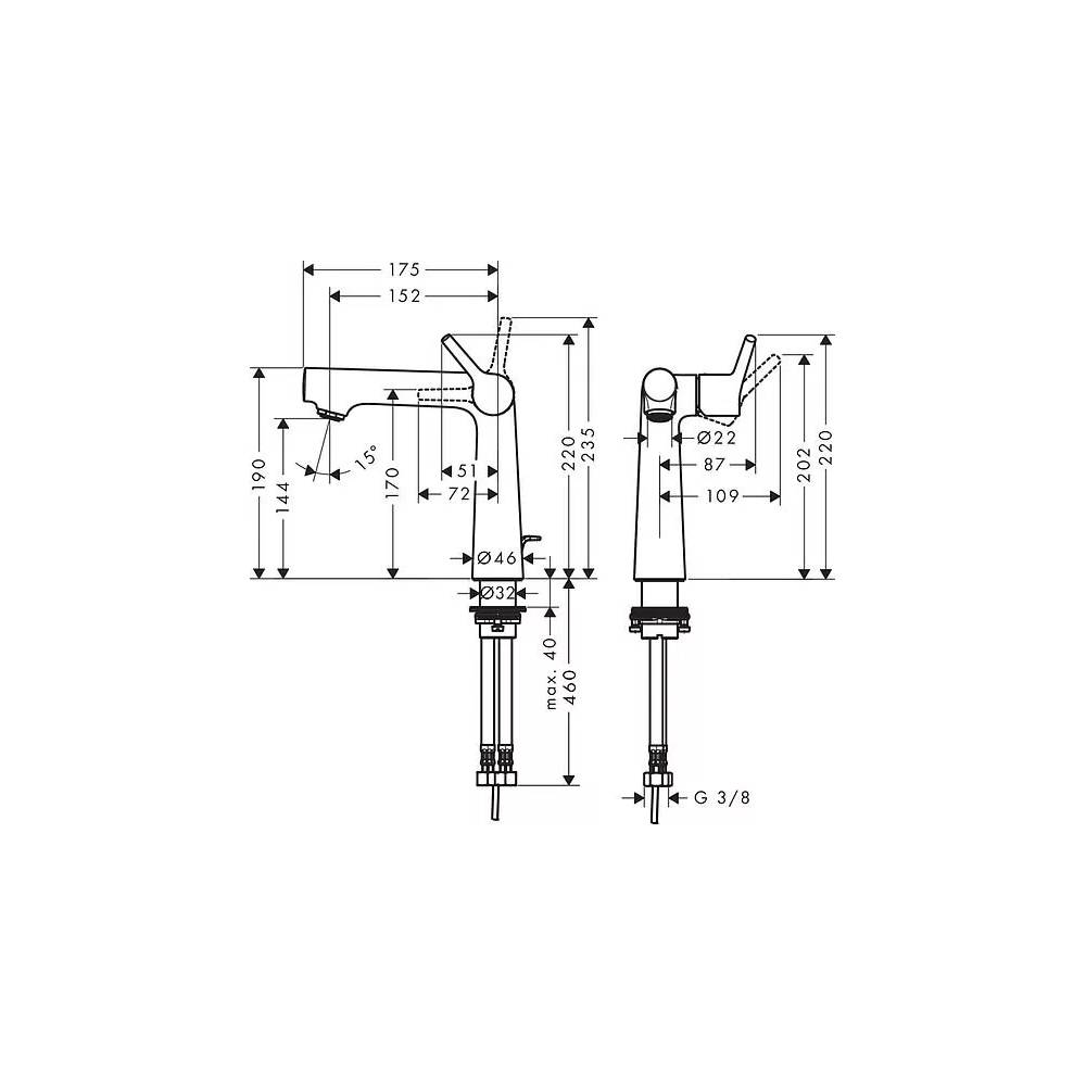 "Hansgrohe Talis S" praustuvo maišytuvas 72113000