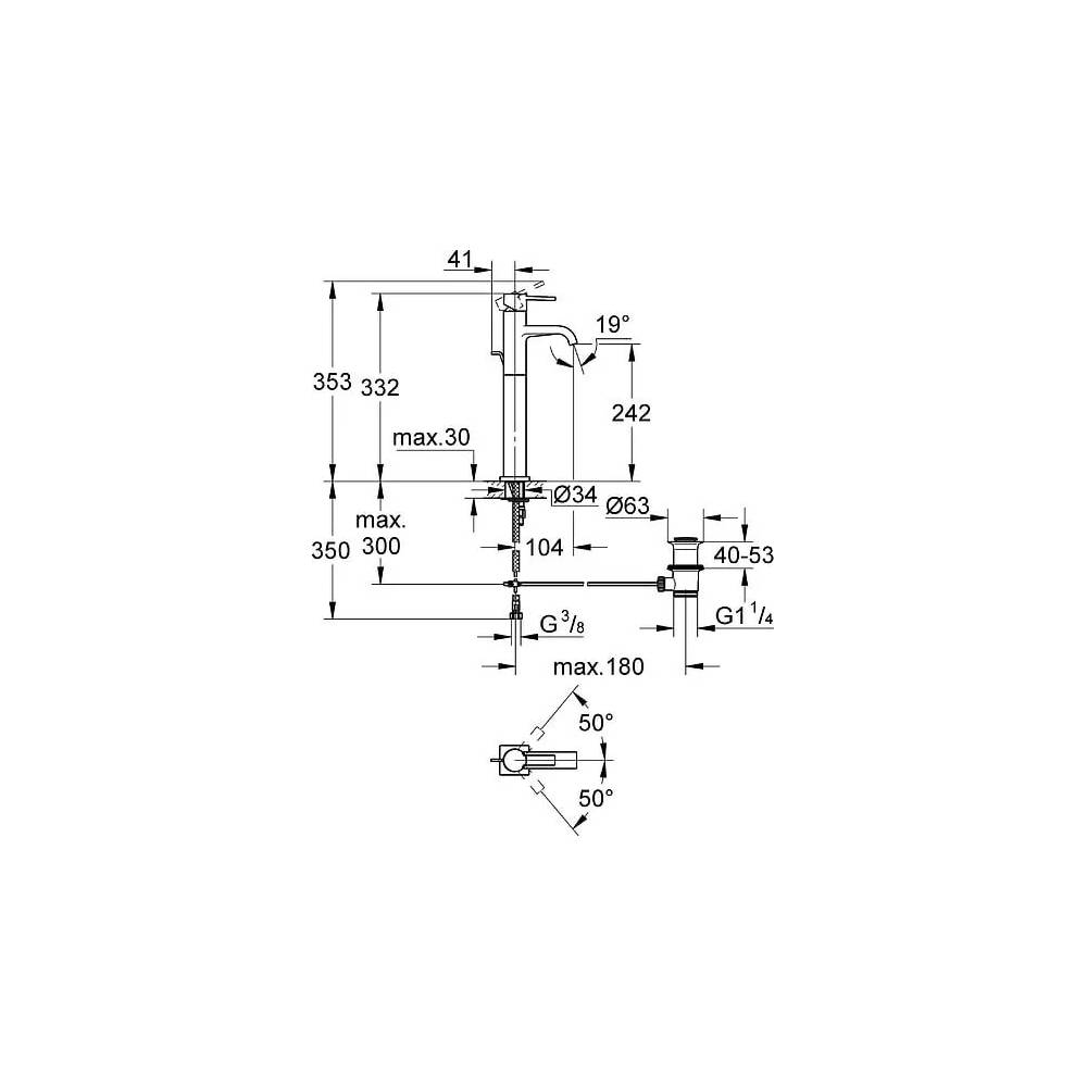 "Grohe Allure" praustuvo maišytuvas 32760000