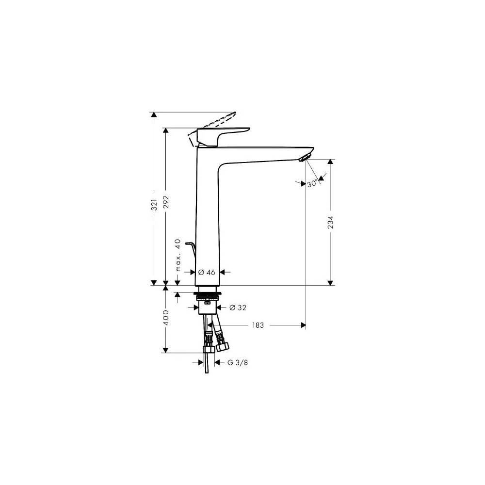 "Hansgrohe Talis E" praustuvo maišytuvas 71716990