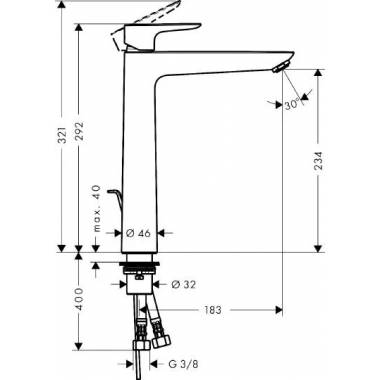 "Hansgrohe Talis E" praustuvo maišytuvas 71716990