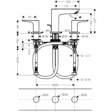 "Hansgrohe Talis E" praustuvo maišytuvas 71733140