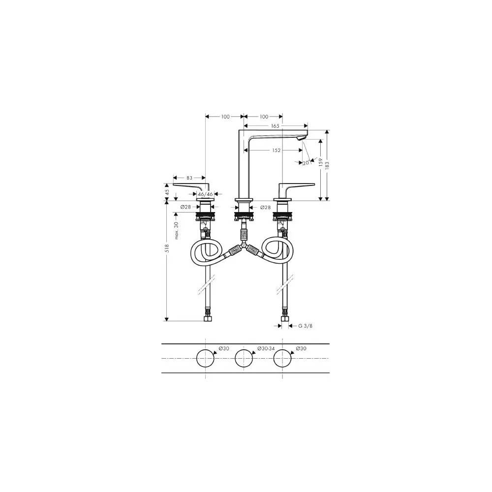 "Hansgrohe Metropol" praustuvo maišytuvas 32515990