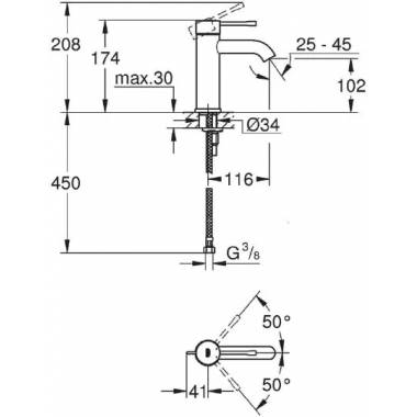 "Grohe Essence New 23590AL1" praustuvo maišytuvas