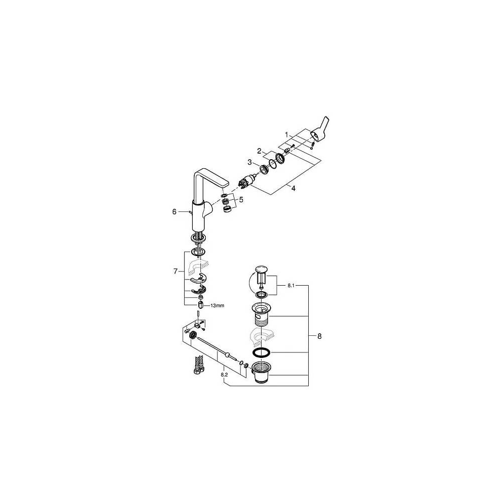 "Grohe" praustuvo maišytuvas "Lineare New 23296DC1