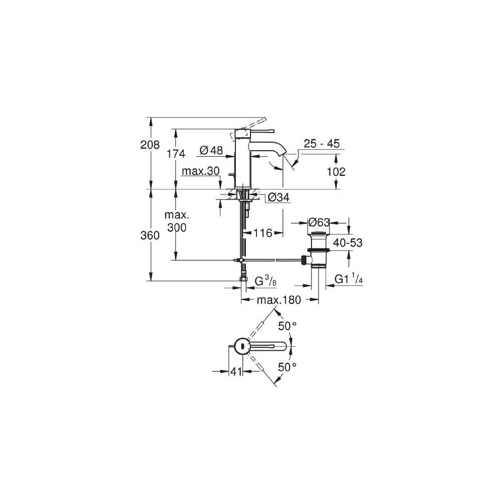 "Grohe Essence" naujas praustuvo maišytuvas 23589DA1