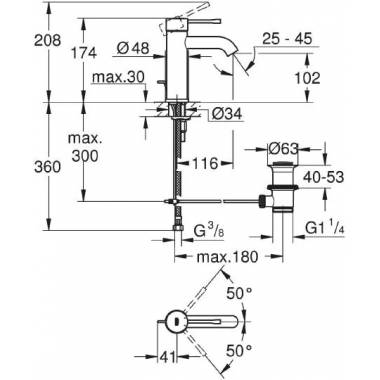 "Grohe Essence" naujas praustuvo maišytuvas 23589DA1