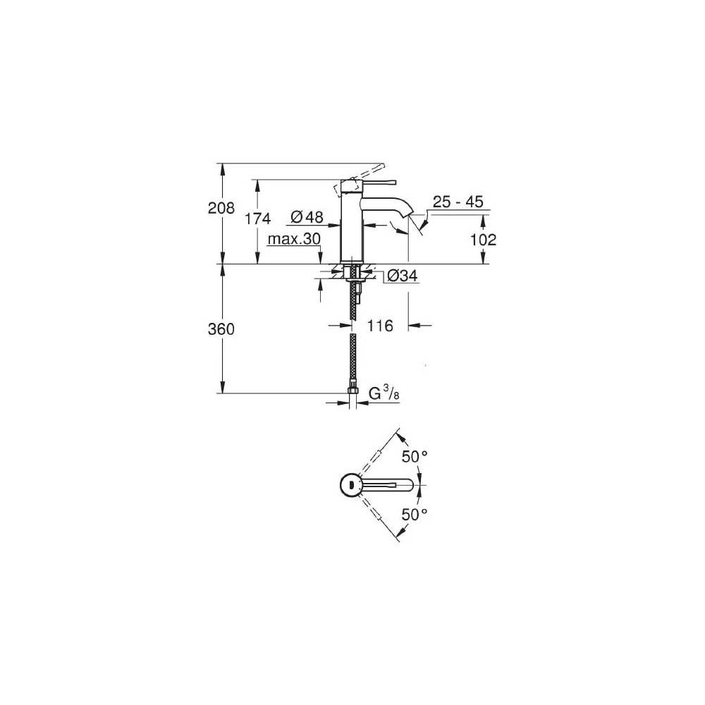 "Grohe Essence New 23590DL1" praustuvo maišytuvas