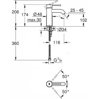 "Grohe Essence New 23590DL1" praustuvo maišytuvas