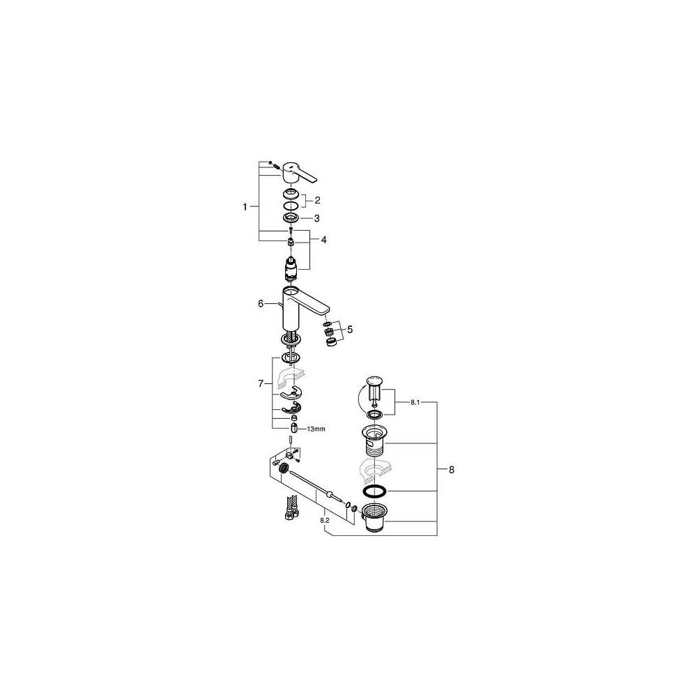 "Grohe" praustuvo maišytuvas "Lineare New" 32109DC1