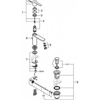 "Grohe" praustuvo maišytuvas "Lineare New" 32109DC1