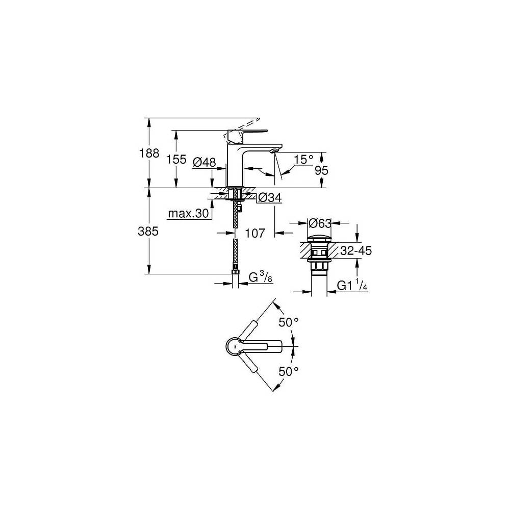 "Grohe" praustuvo maišytuvas "Lineare New" 23791DC1