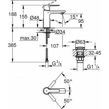 "Grohe" praustuvo maišytuvas "Lineare New" 23791DC1