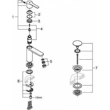 "Grohe" praustuvo maišytuvas "Lineare New" 23791DC1