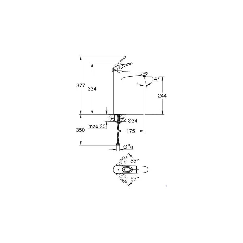 "Grohe Eurostyle New 23570LS3" praustuvo maišytuvas