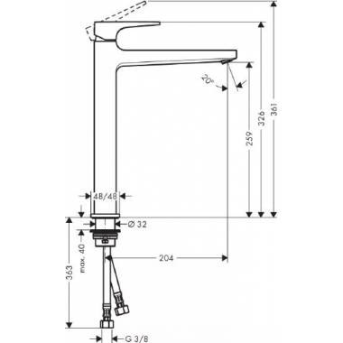 "Hansgrohe Metropol" praustuvo maišytuvas 74512000