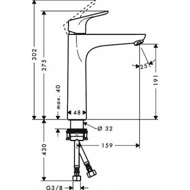 "Hansgrohe" praustuvo maišytuvas "Focus" 31518000