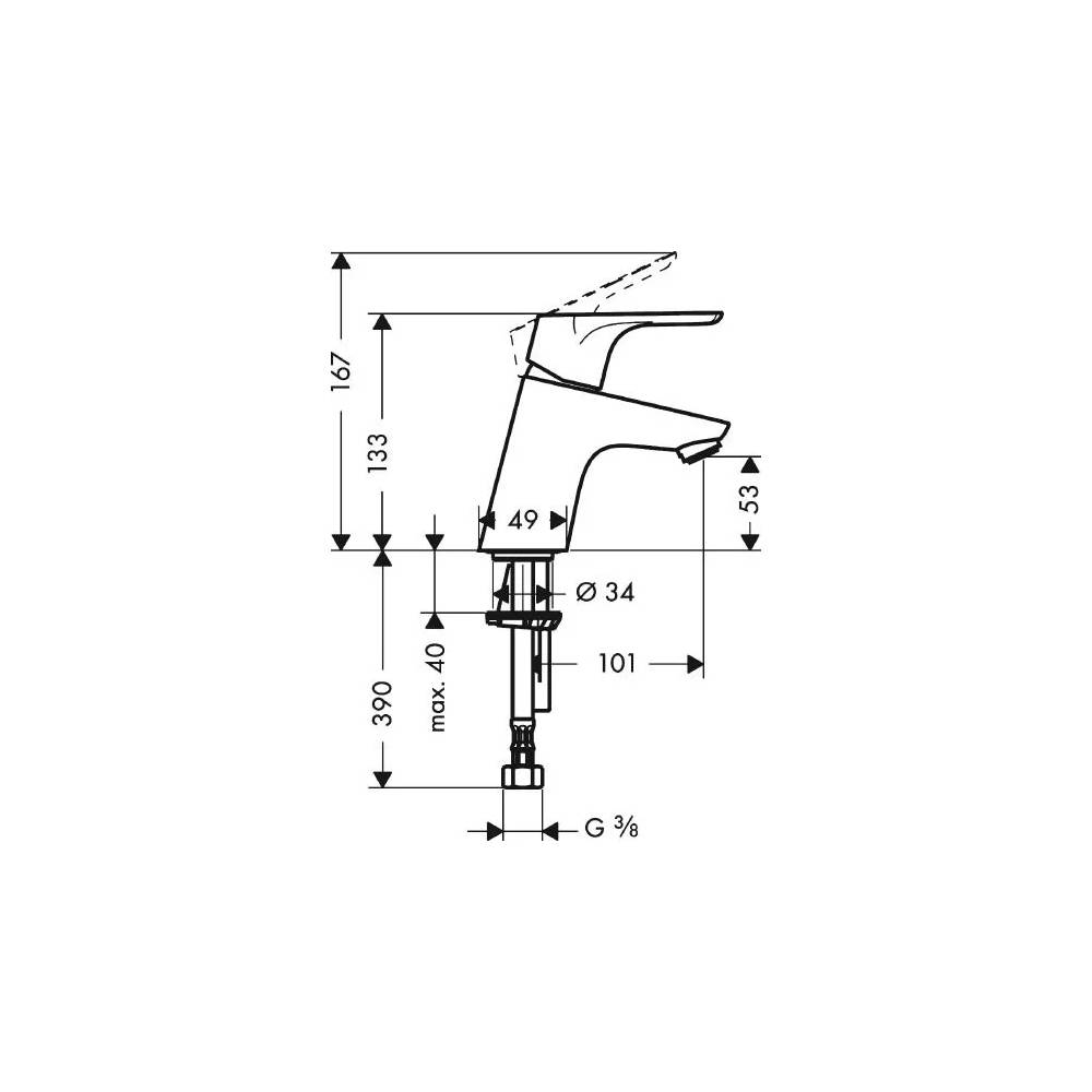 "Hansgrohe" praustuvo maišytuvas "Focus E2" 31733000