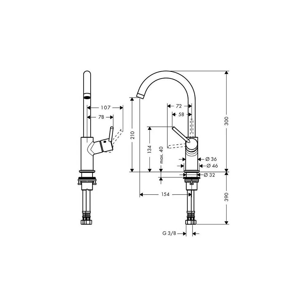 "Hansgrohe Talis" praustuvo maišytuvas 32080000