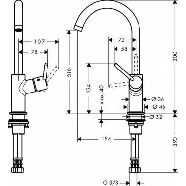 "Hansgrohe Talis" praustuvo maišytuvas 32080000