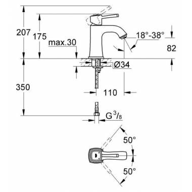 "Grohe" praustuvo maišytuvas Grandera 23310IG0