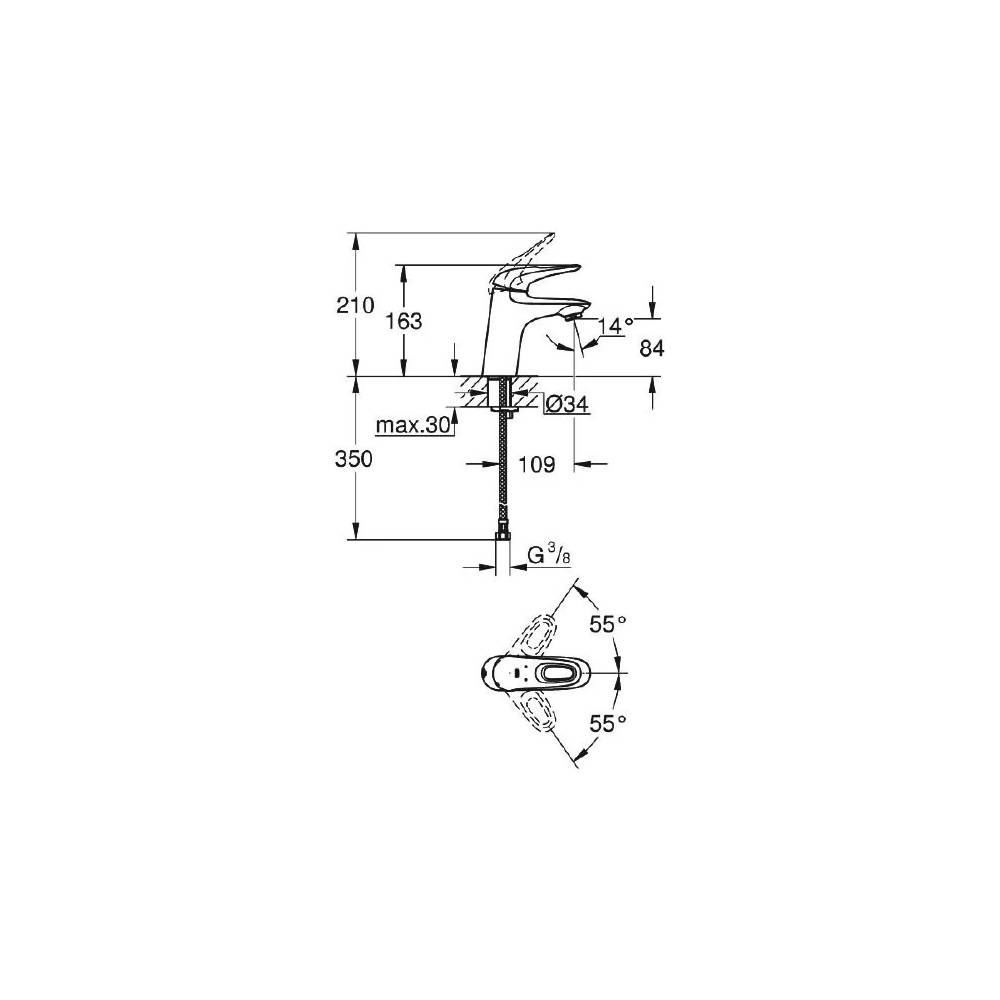 "Grohe Eurostyle" praustuvo maišytuvas 23567003