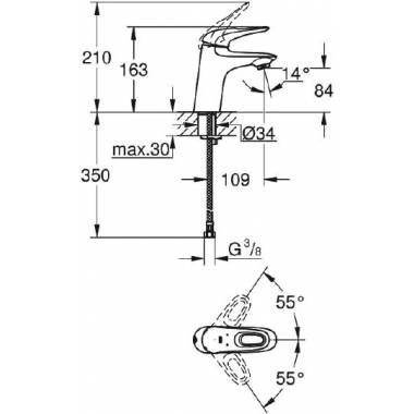 "Grohe Eurostyle" praustuvo maišytuvas 23567003