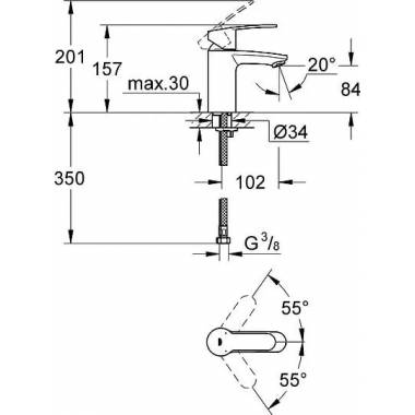 "Grohe Eurostyle Cosmopolitan" 3246820E praustuvo maišytuvas