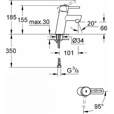 "Grohe Concetto" praustuvo maišytuvas 2338510E